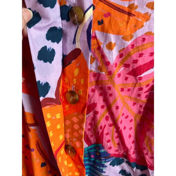 NWOT Farm Rio Lilac Colorful Party Belted Midi Dress Women's Size S - Picture 7 of 14